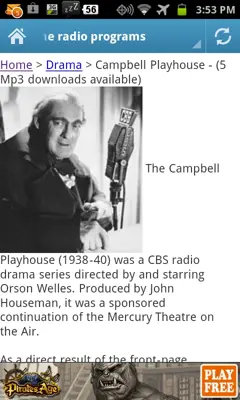 FREE Old time radio downloads android App screenshot 2